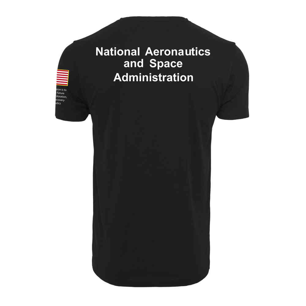 Urban Classics NASA - NASA Insignia Logo Flag Heren Tshirt - XS - Zwart